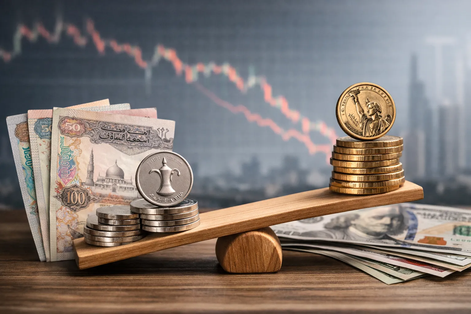 استقرار سعر صرف الدرهم الإماراتي أمام الدولار وسط تباين مع العملات العالمية والعربية